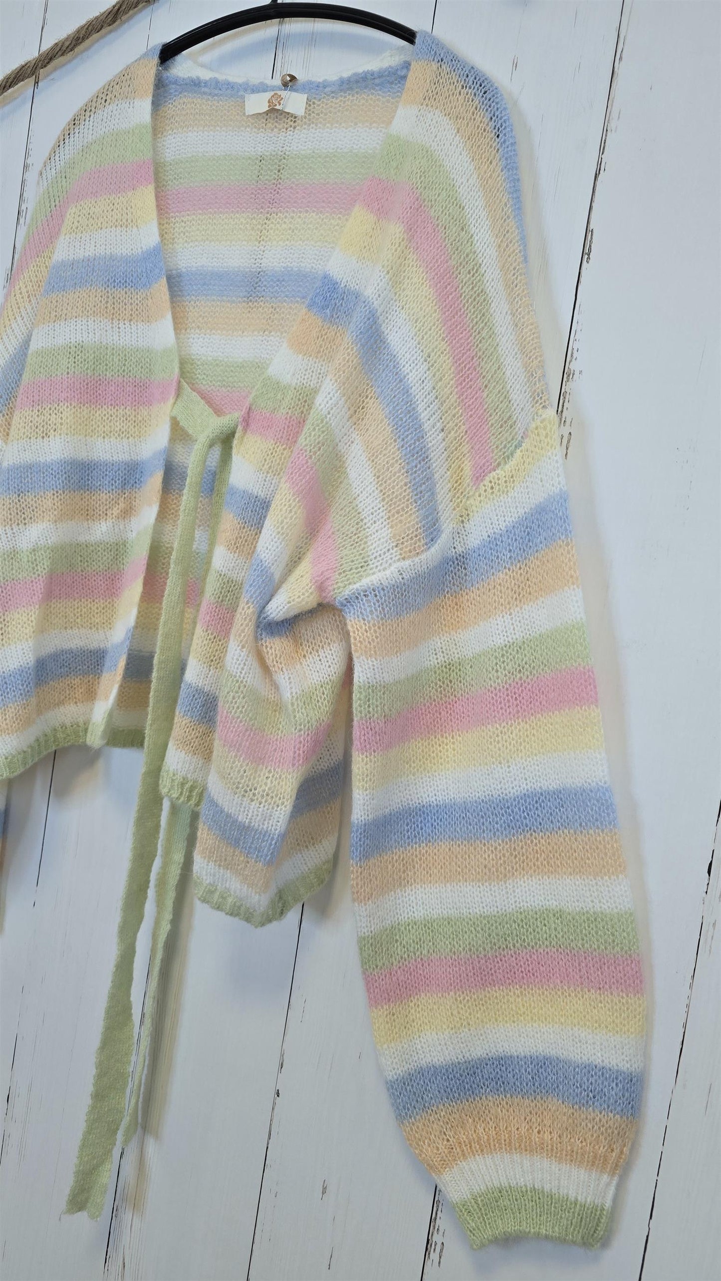 Zelda pastellstripet cardigan