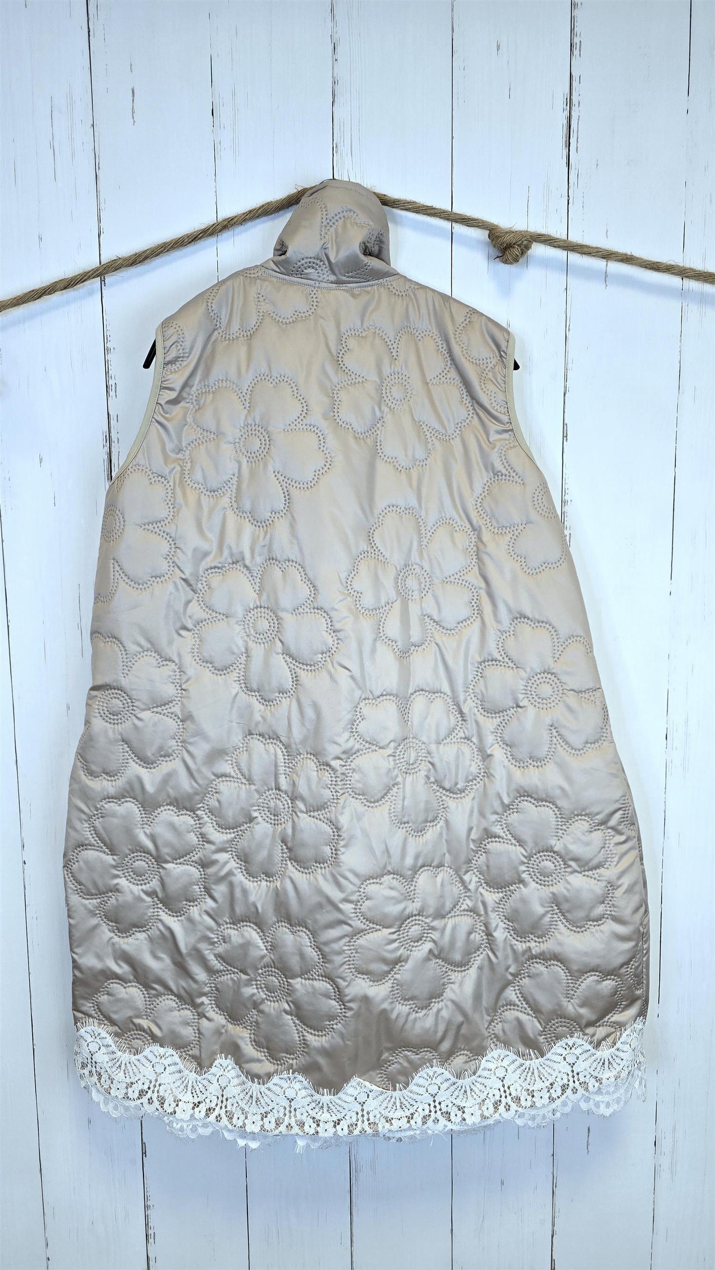 Ragna asymmetrisk vest beige