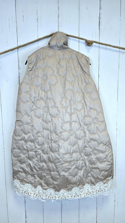 Ragna asymmetrisk vest beige