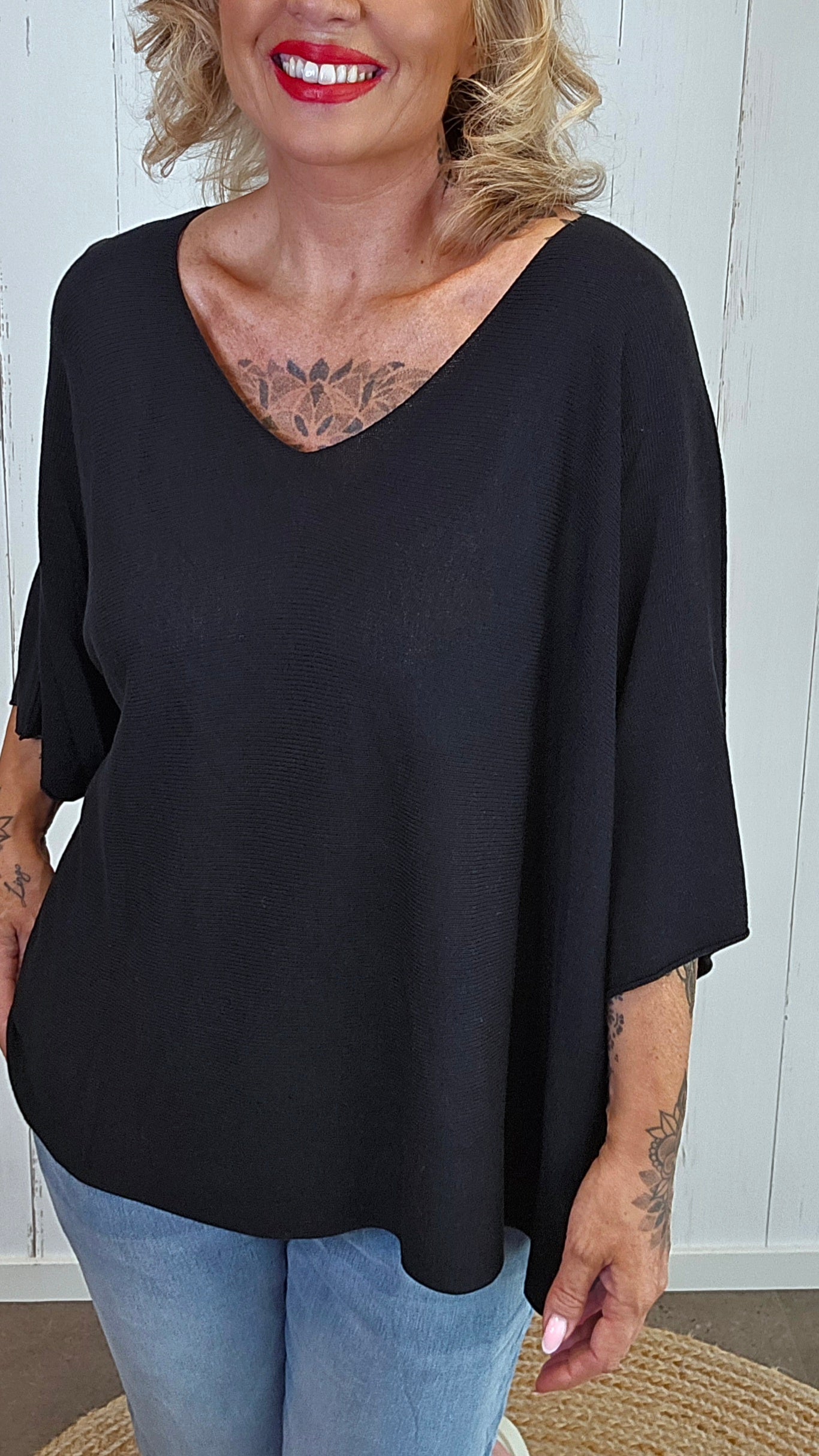 Leah genser topp svart