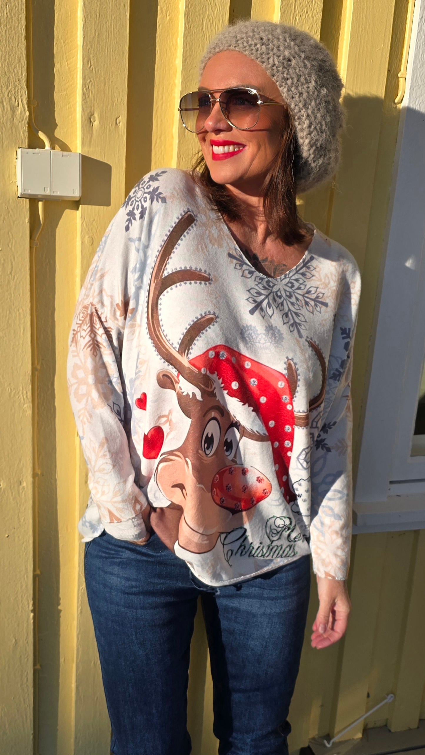 Reinsdyr Julegenser Hvit