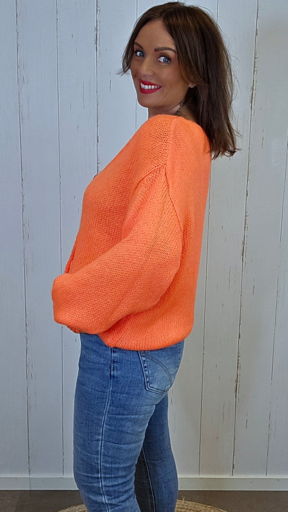 Vera cardigan oransje