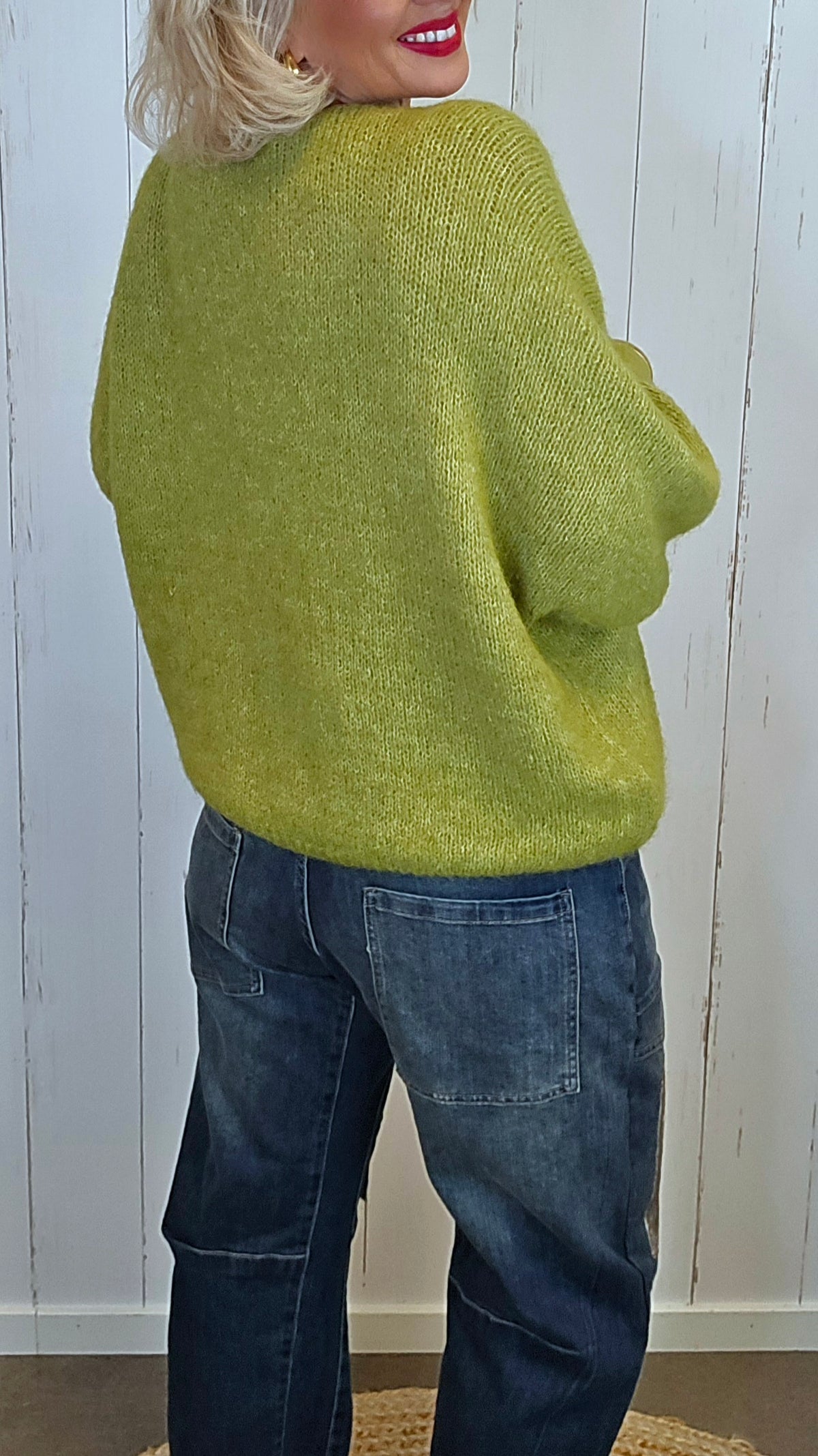 Anna genser lys grønn