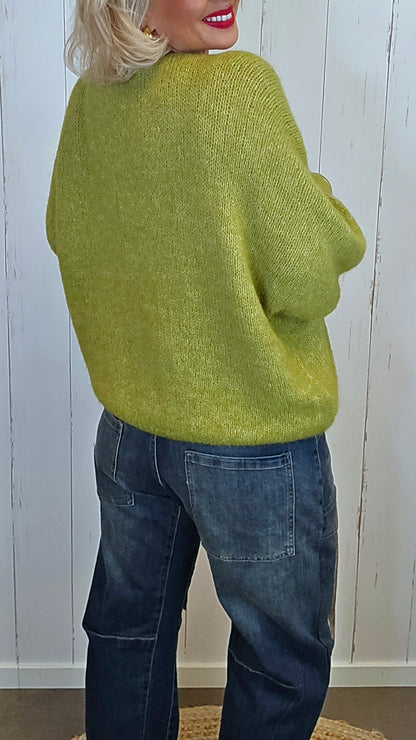 Anna genser lys grønn