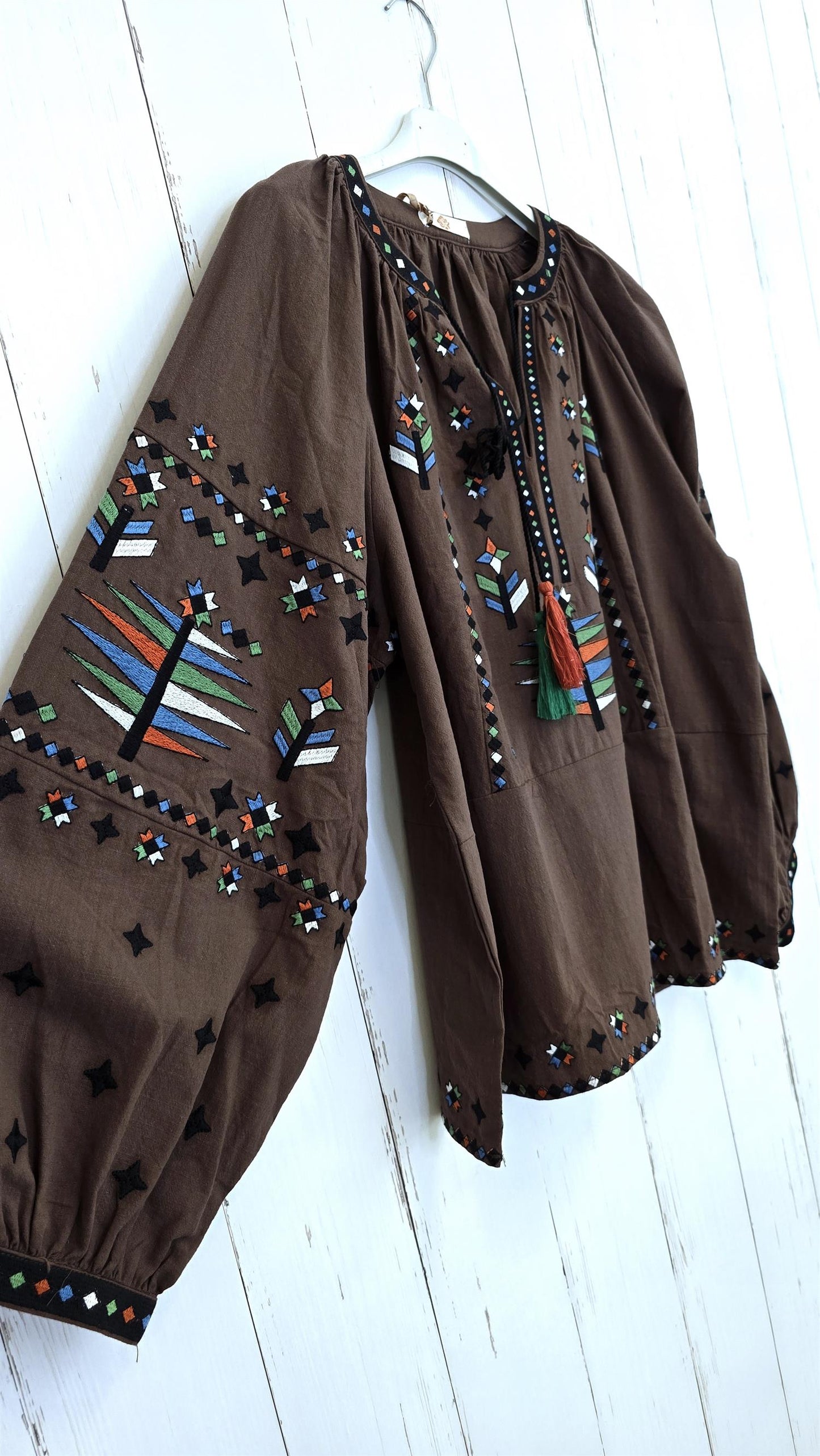 Susie bluse brun
