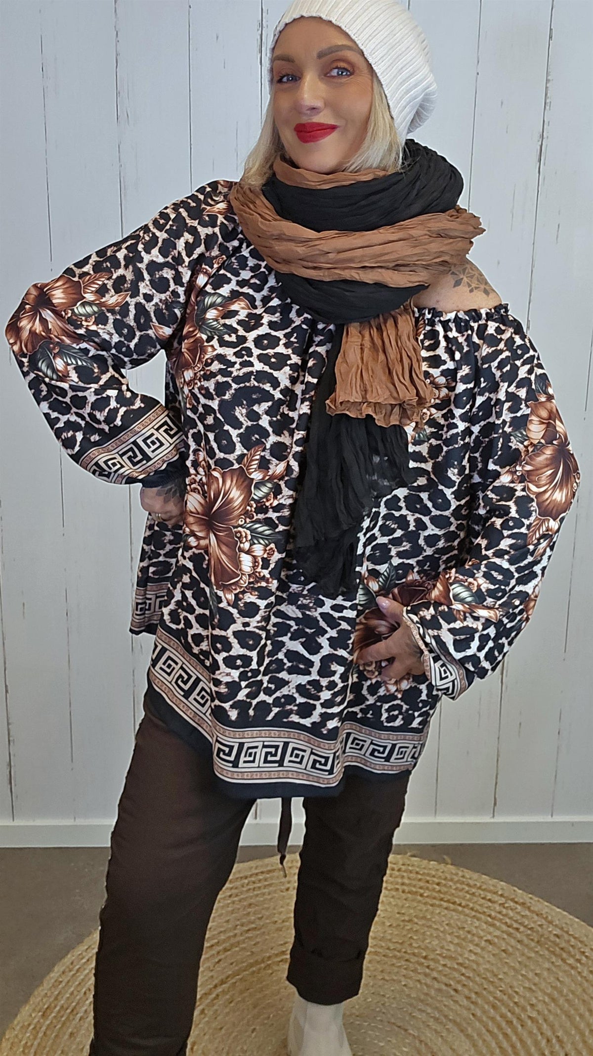Crinkle skjerf svart