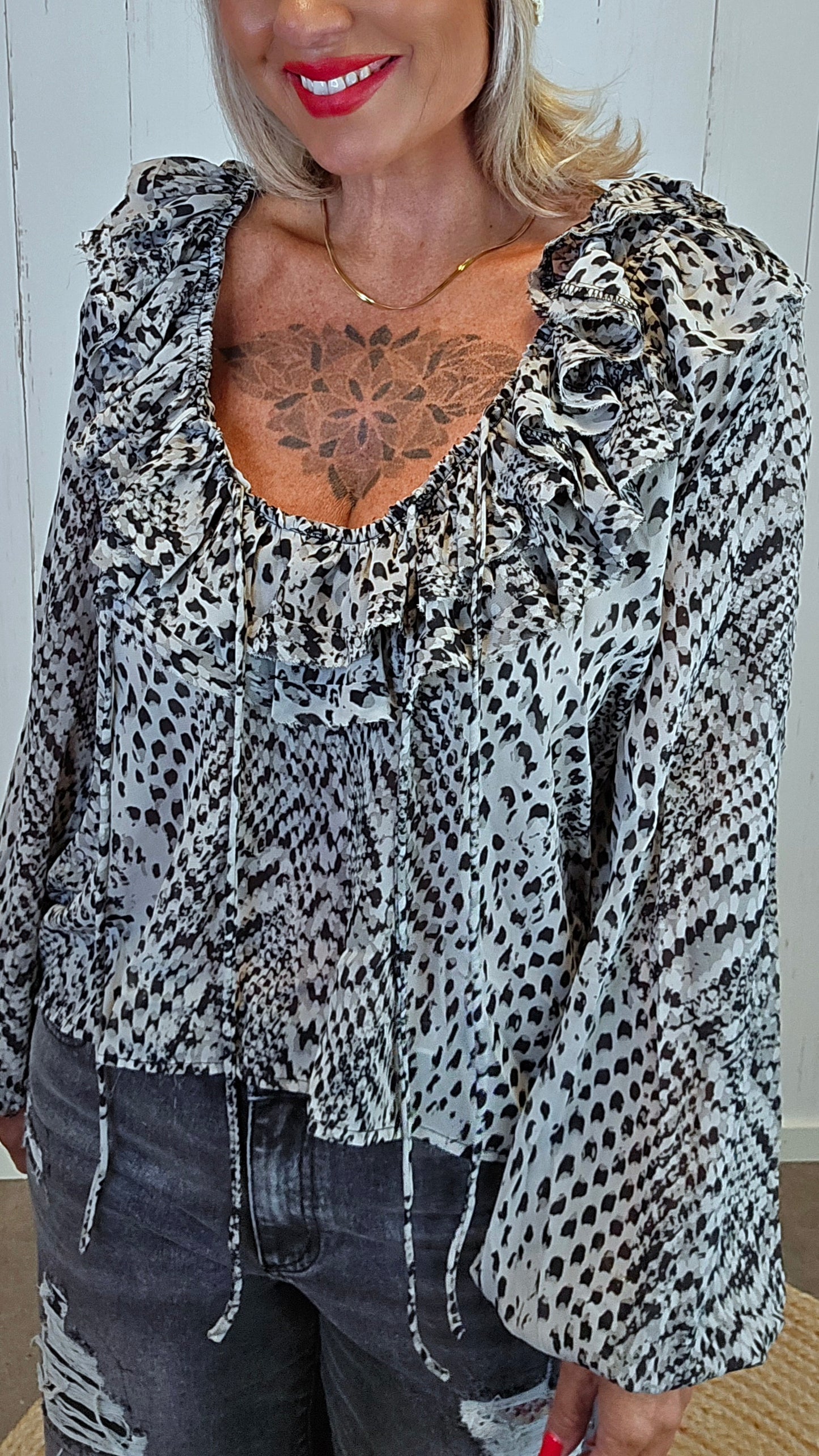 Leo bluse svart