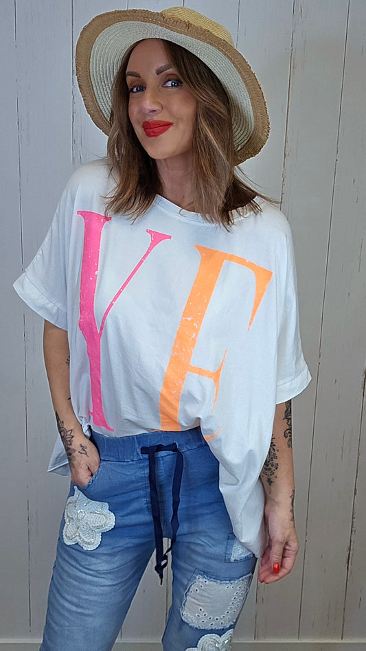 Diana t-skjorte med print Hvit