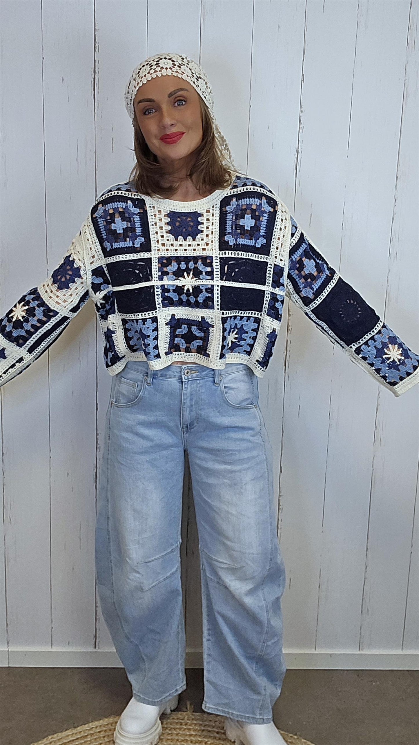 Colette crochet topp