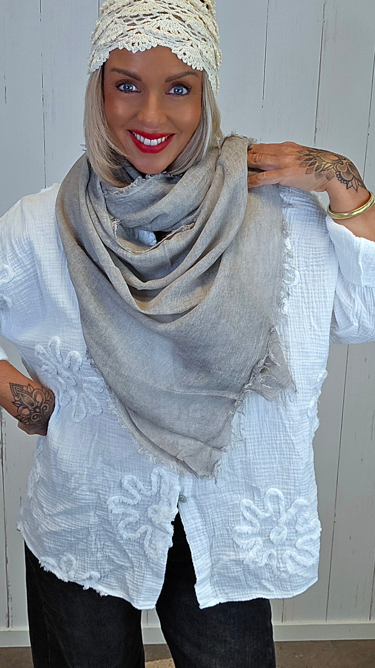 Holia skjerf taupe