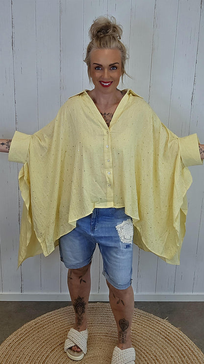 Dalia Poncho skjorte gul