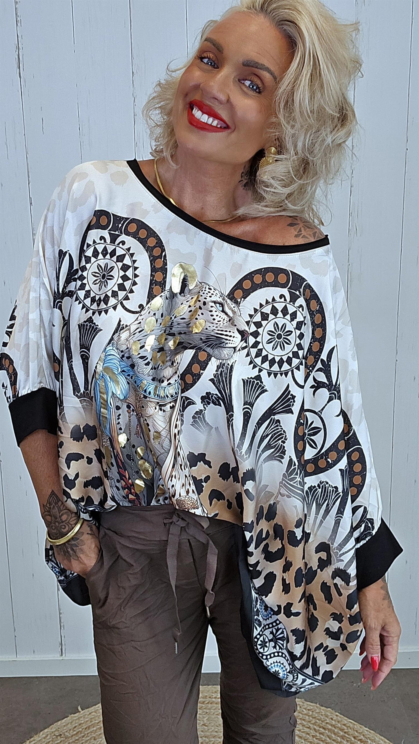 Brianna topp med print