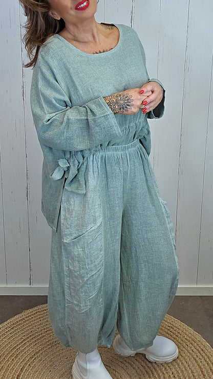 Becky baggy bukse lys grønn