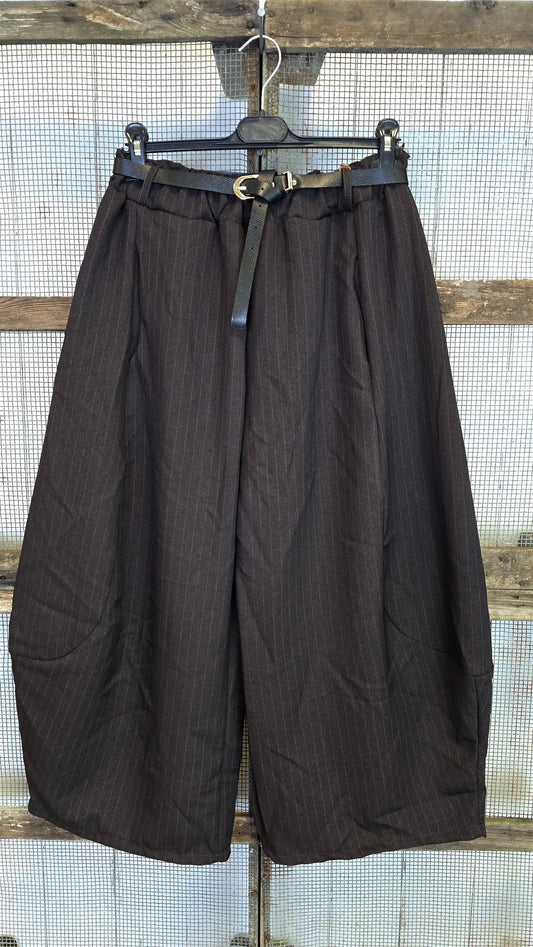Alba pinstripe dressbukse brun