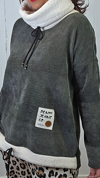 Siri Minicord genser Grønn