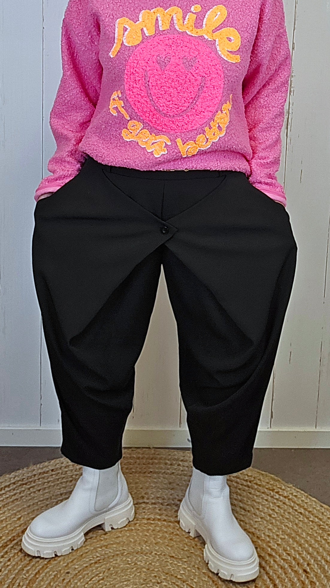 Sofie wrap bukse svart