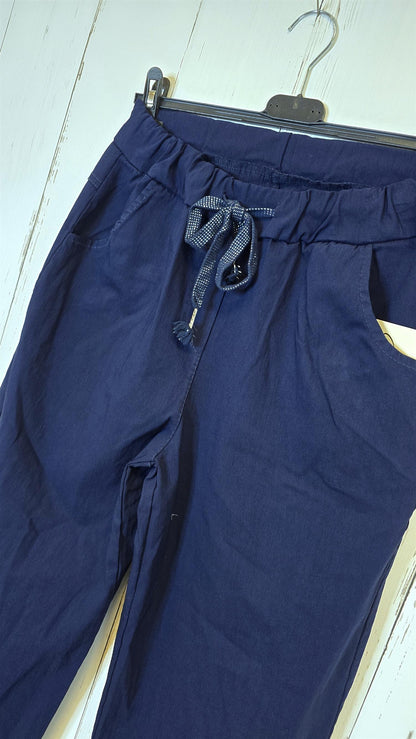 Madde stretchig bukse navy