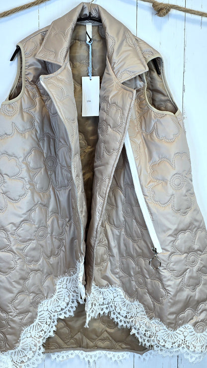 Ragna asymmetrisk vest beige