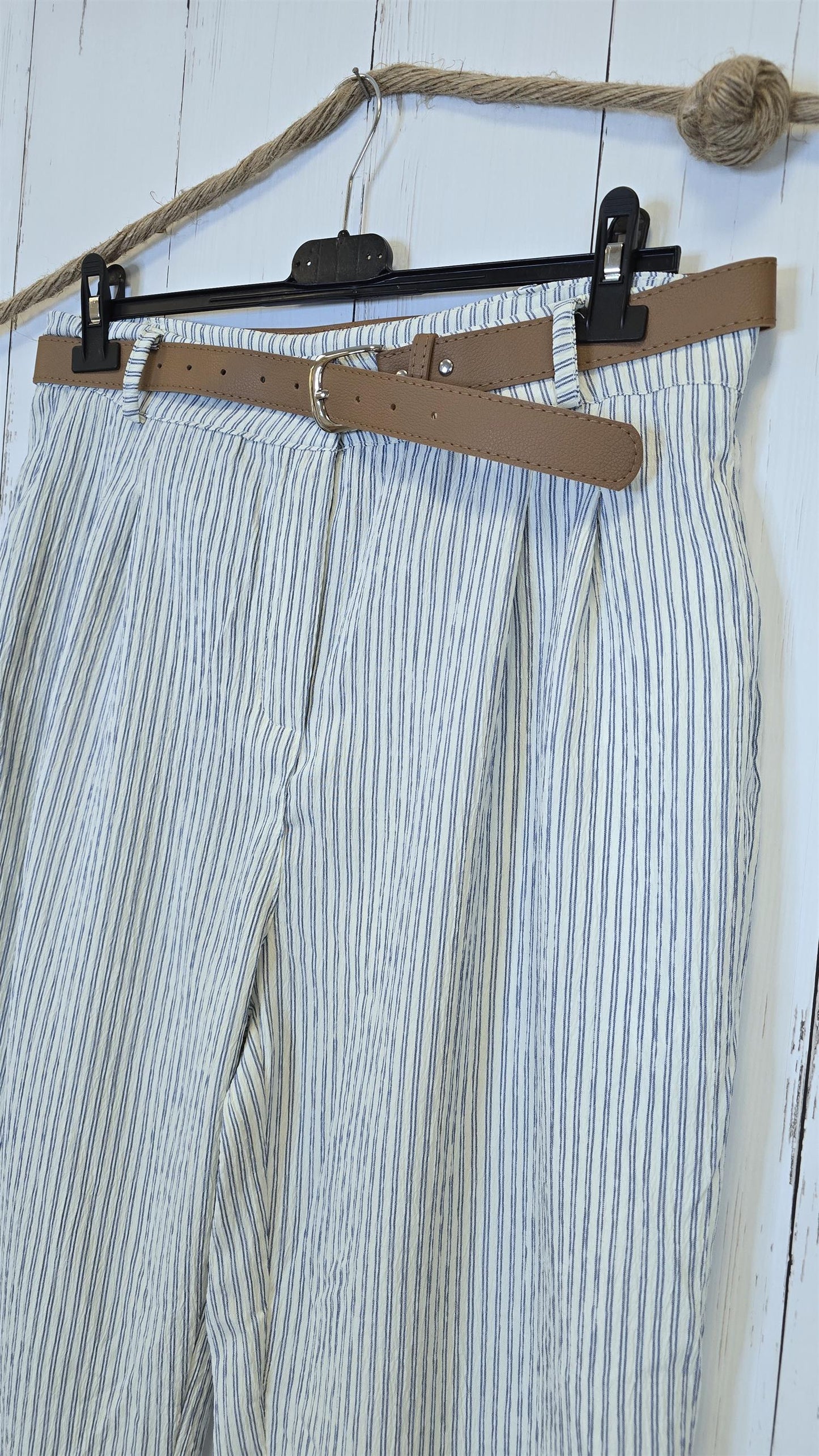 Siri stripete bukse blå/hvit