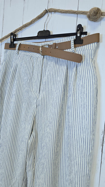 Siri stripete bukse blå/hvit
