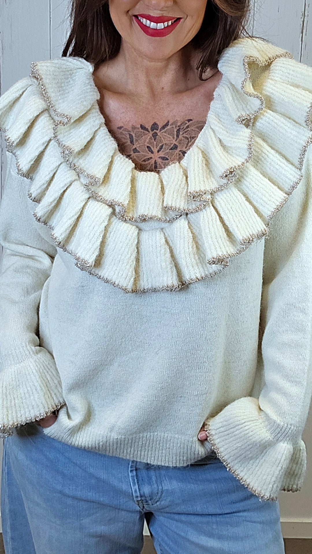 Zelda genser med volanger