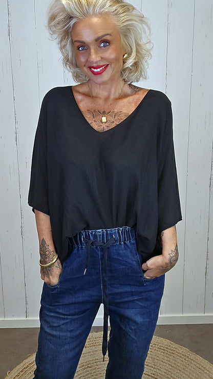 Leah genser topp svart