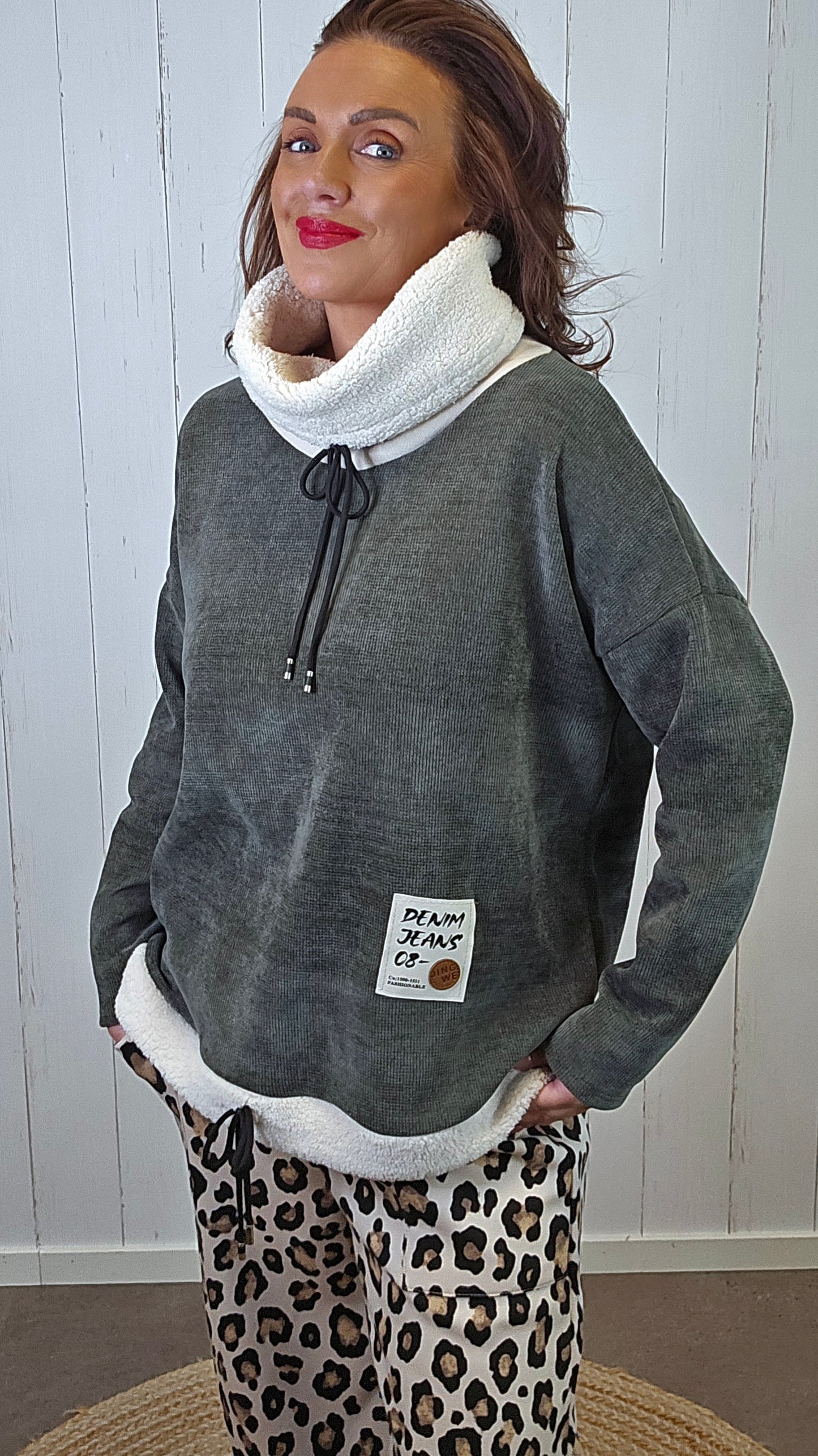 Siri Minicord genser Grønn