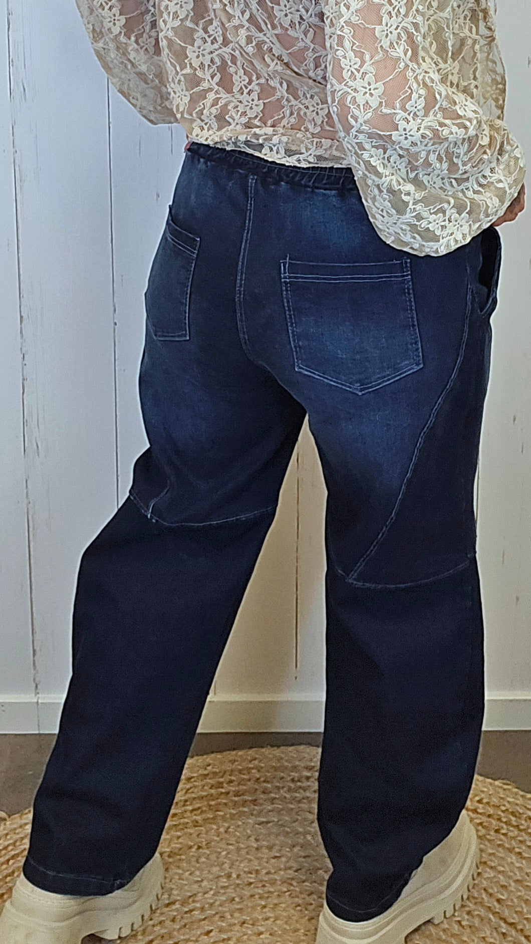 Harper stretchy barrel jeans