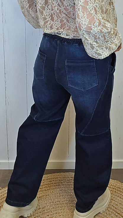 Harper stretchy barrel jeans