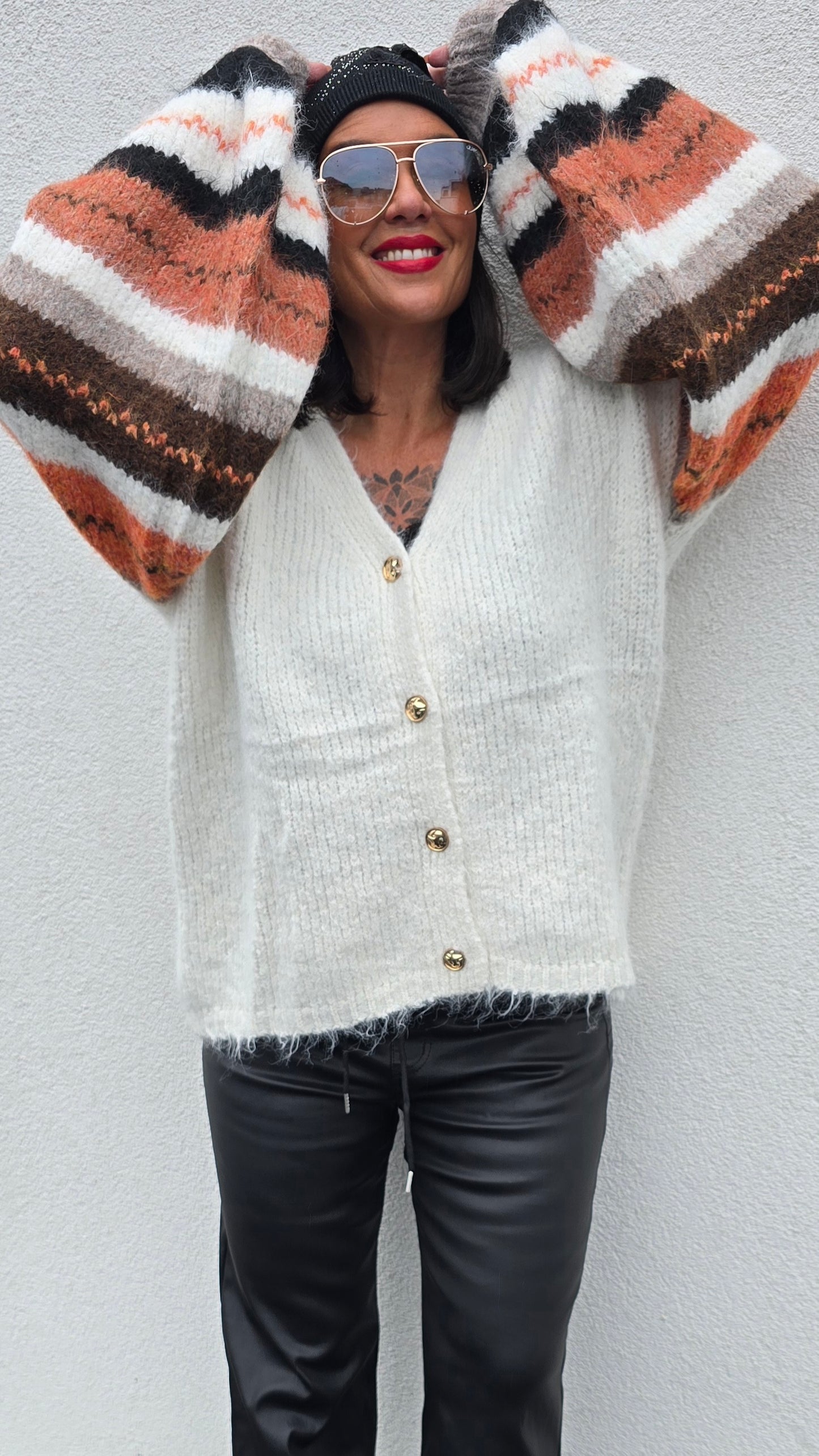 Paula strikket kardigan off white