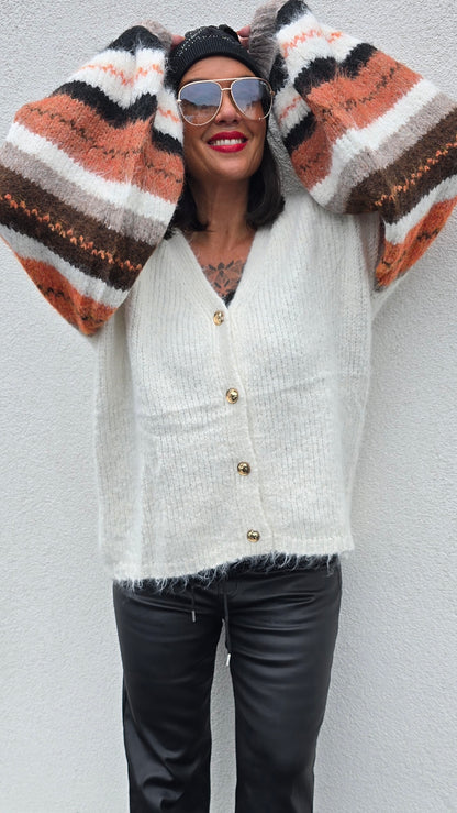 Paula strikket kardigan off white