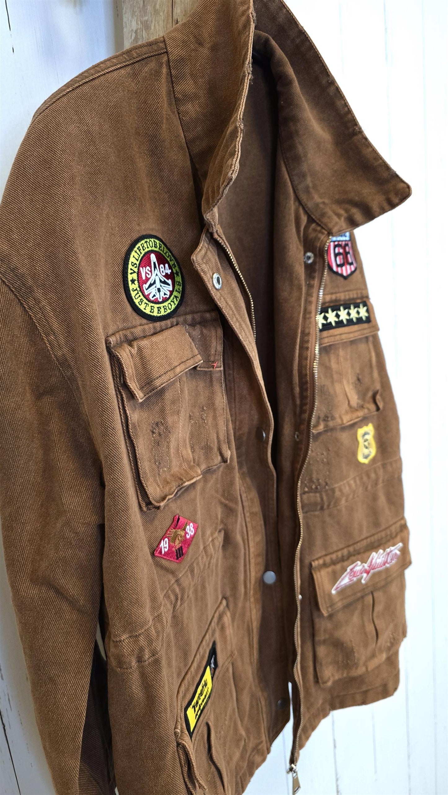 Molly patchjakke brun