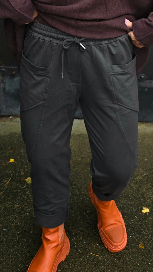 Jackie jogger bukse gråbrun