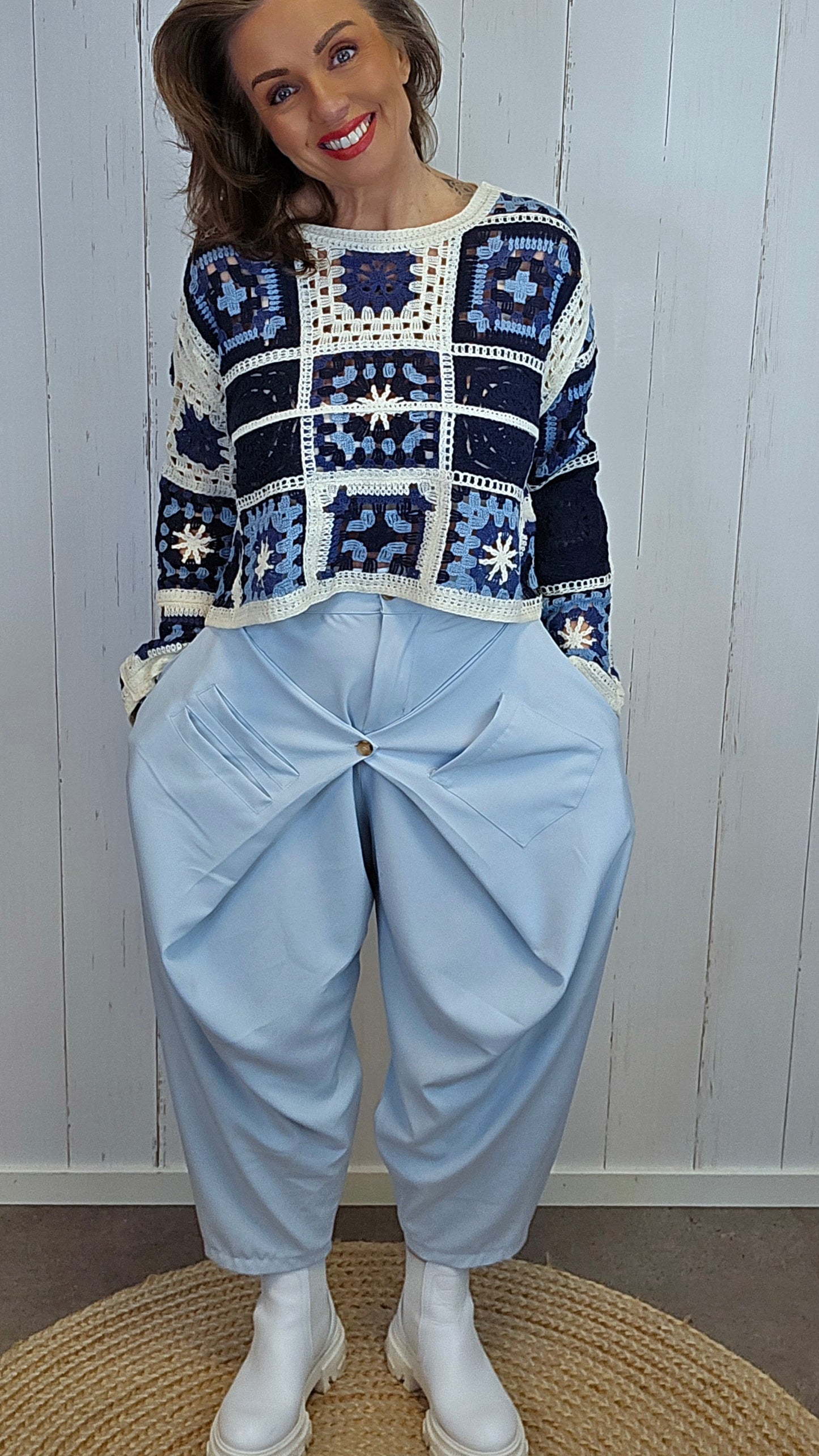 Tiril bukse lys blå