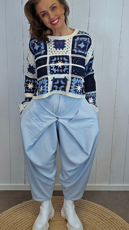 Tiril bukse lys blå