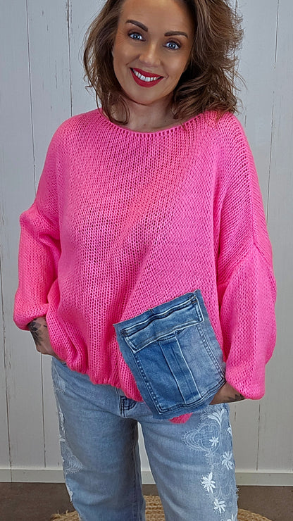 Bella Strikket Genser rosa