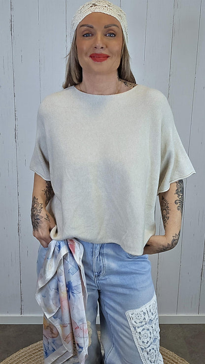 Luna genser topp beige