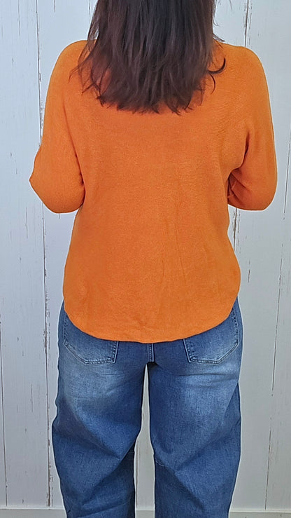 Caroline Høyhalsgenser Orange