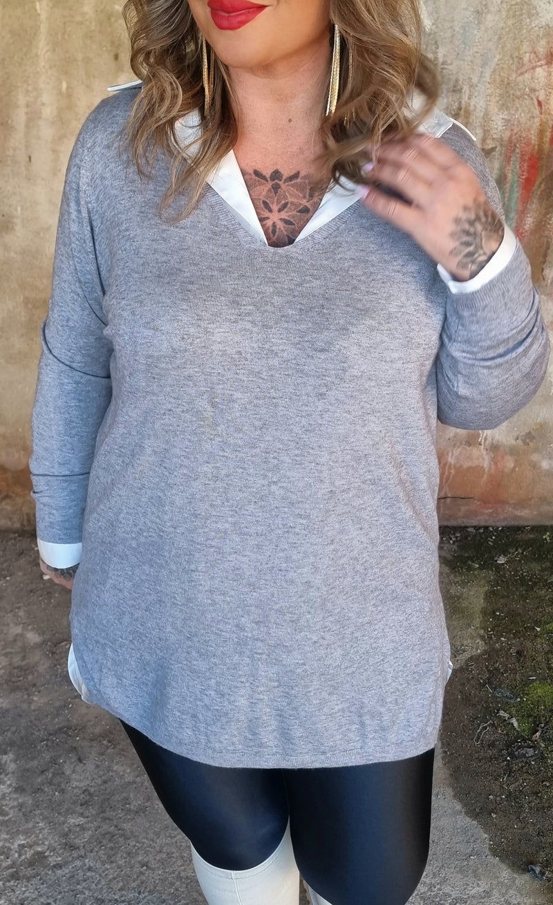 Amber Sweater Grey