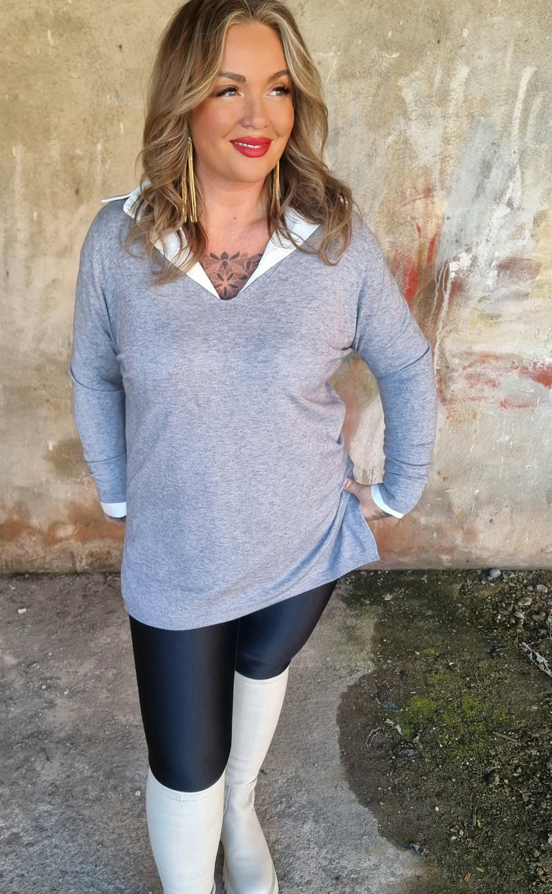 Amber Sweater Grey