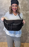 Josefine Leather Bananabag Black