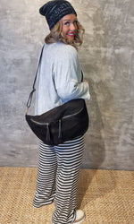 Josefine Leather Bananabag Black