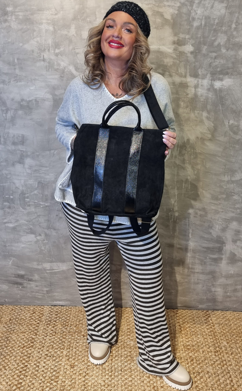 Bianca Leather Backpack Black