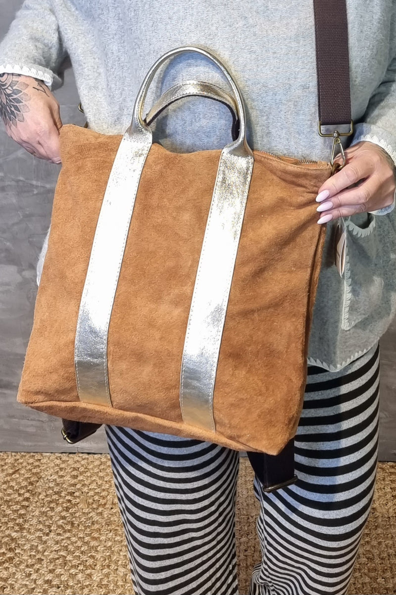 Bianca Leather Backpack Cognac