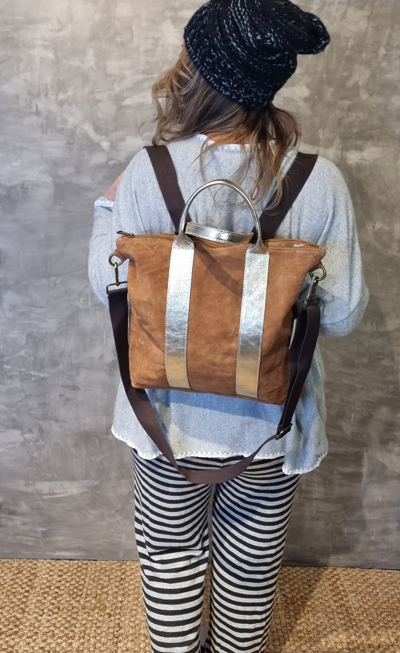 Bianca Leather Backpack Cognac