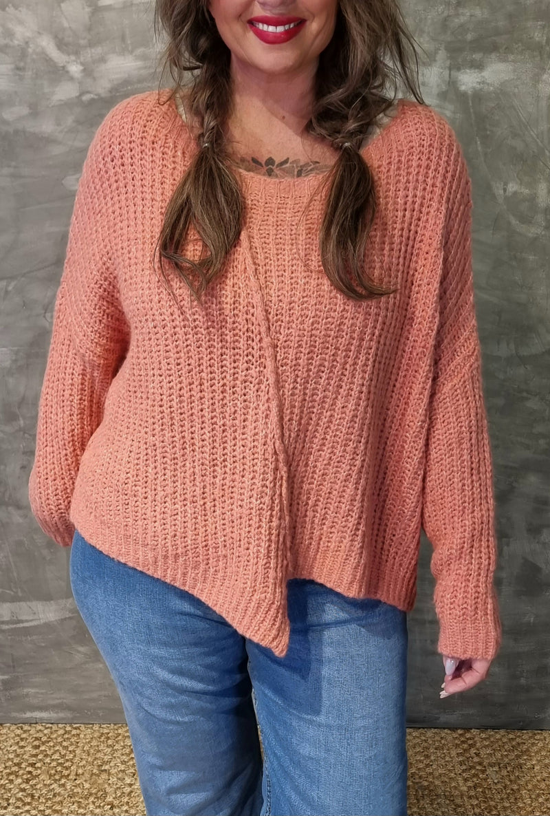 Alexandra Short Sweater Coral
