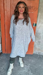 Marie Knit Dress Light Grey