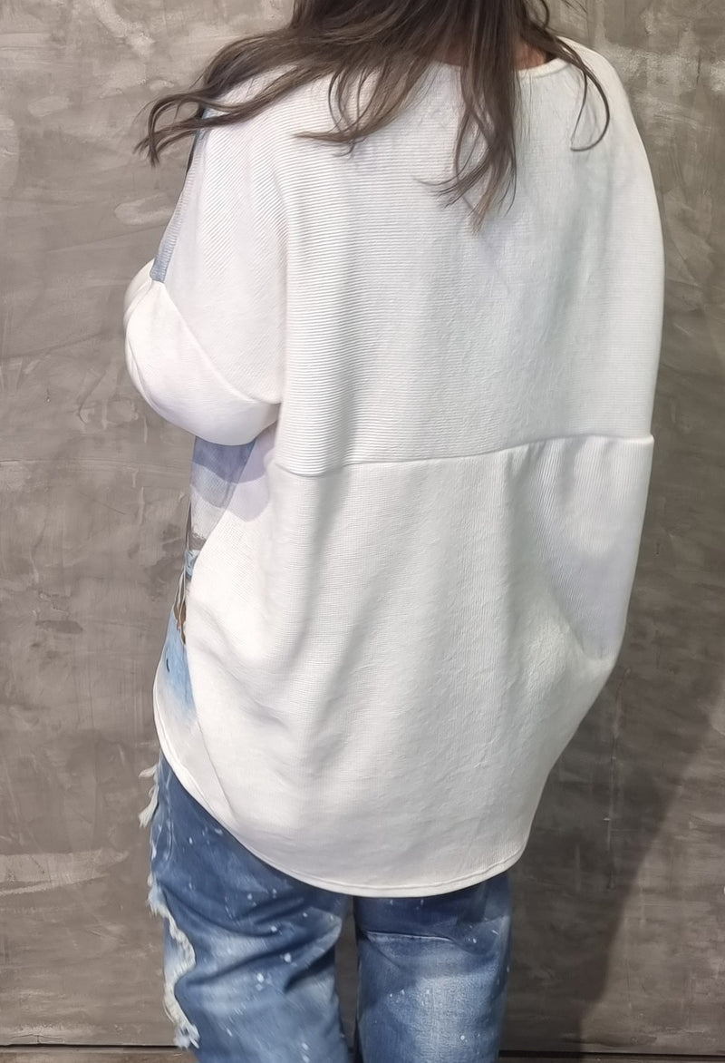 Gabrielle Sweater White