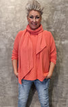 Leona Sweater And Scarf Coral