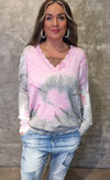 Jenny Batik Sweater Pink